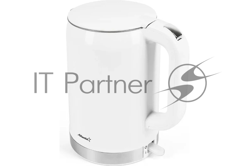 Чайник электрический ATLANTA ATH-2450 (white) 1,7л, нержавейка, двухстенный