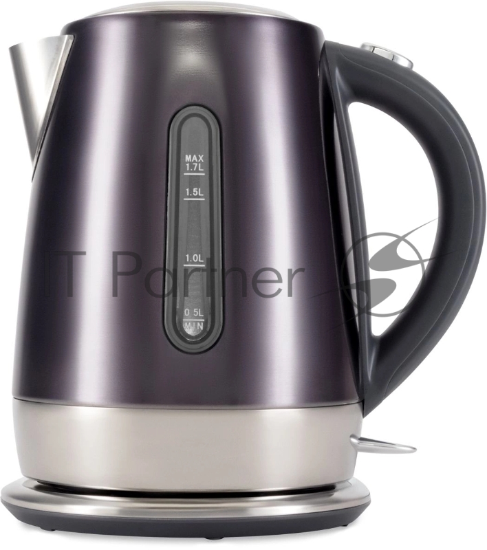 Чайник электрический Hyundai HYK-S7777 1.7л. 2200Вт графит/серебристый корпус: металл