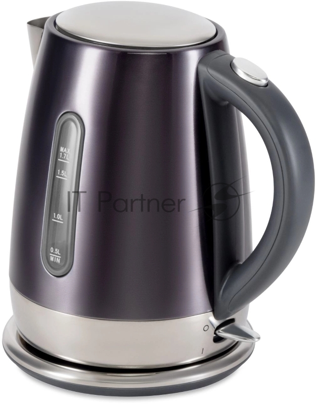 Чайник электрический Hyundai HYK-S7777 1.7л. 2200Вт графит/серебристый корпус: металл