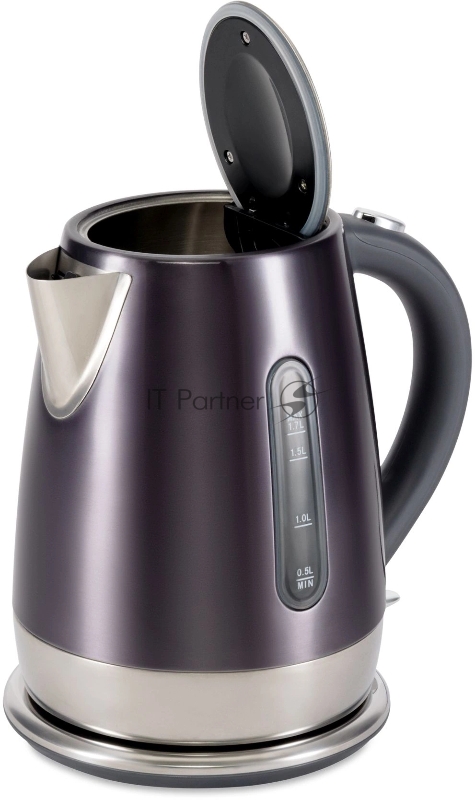 Чайник электрический Hyundai HYK-S7777 1.7л. 2200Вт графит/серебристый корпус: металл