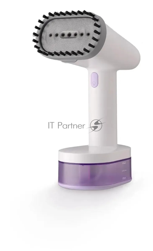 BQ SG1008H White-Purple. Ручной отпариватель BQ SG1008H, Мощность 1600 Ватт, 2 в 1: Отпаривание и глажка, 2 режима подачи пара, Функция самоочистки от накипи, Вертикальное и горизонтальное отпаривание, Сухая глажка, Постоянный пар до 29 г/мин, Щетка-
