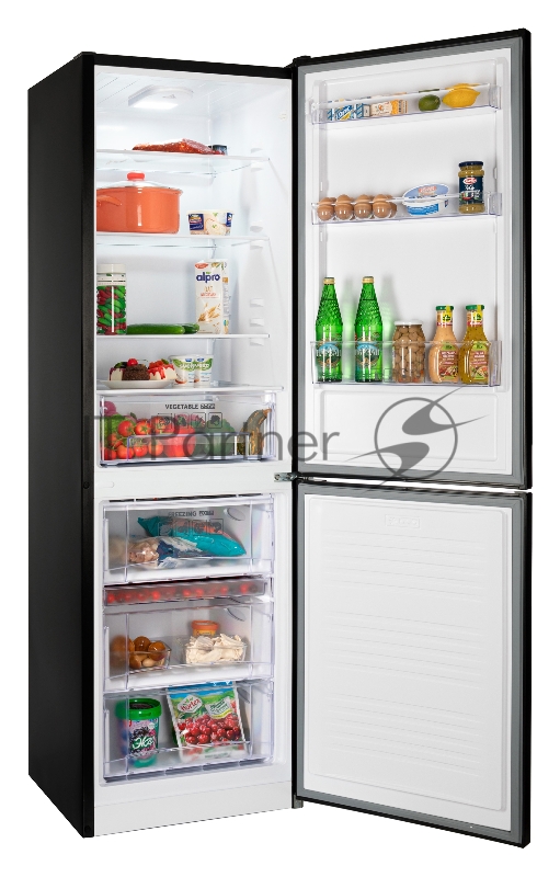 Холодильник Nordfrost NRB 152 B черный двухкамерный 205/115 л морозилка снизу