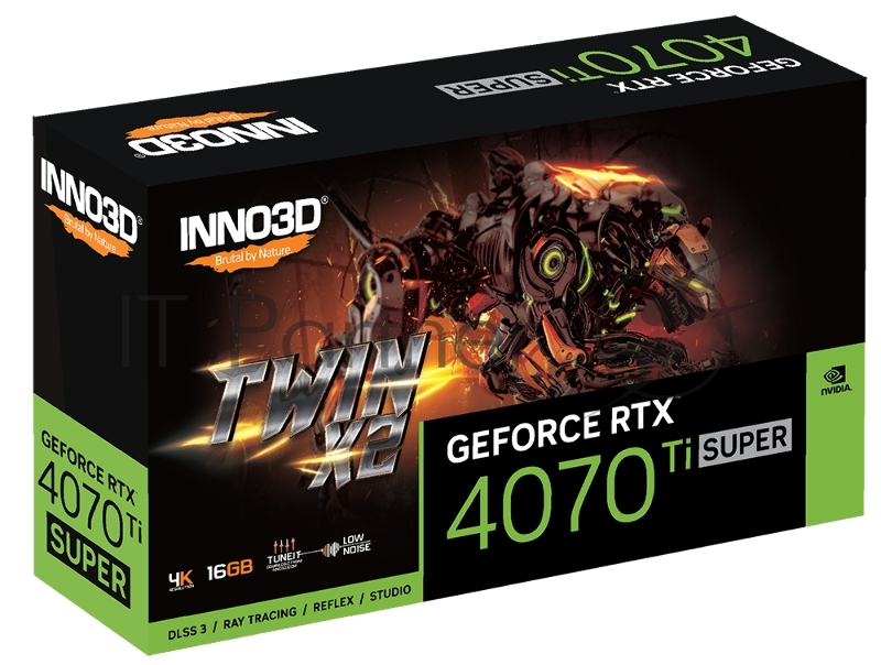 Видеокарта INNO3D RTX 4070 Ti Super Twin X2//RTX4070Ti Super, HDMI, DP*3, 12G,D6X