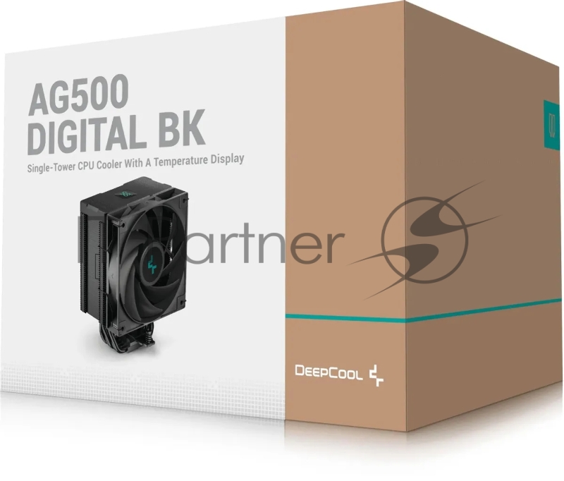 Устройство охлаждения(кулер) Deepcool AG500 Digital Soc-AM5/AM4/1151/1200/1700 черный 4-pin 29.4dB Al+Cu LCD 240W 845gr Ret (R-AG500-BKNDMN-G-2)