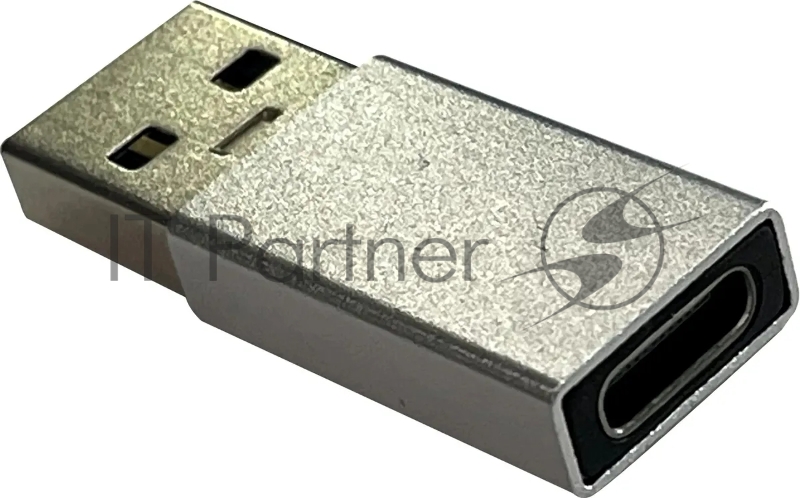 Адаптер Buro ver2.0 USB A(m) USB Type-C (f) (BU-USB2-AM-CF) серебристый