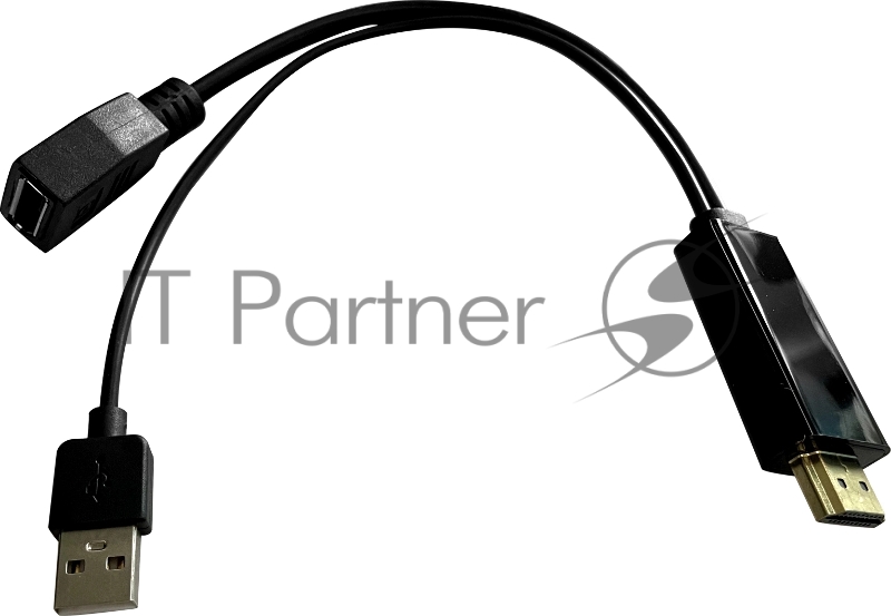 Переходник Buro HDMI (m)/DisplayPort (f) черный (BU-HDMI(M)-DP(F))