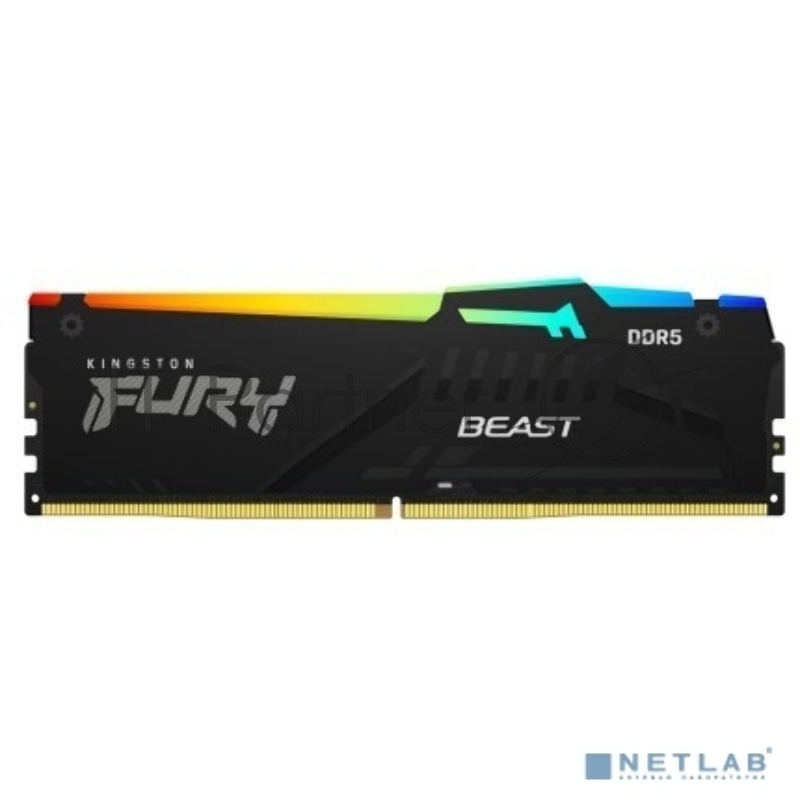 Оперативная память Kingston 32GB 5200MT/s DDR5 CL40 DIMM (Kit of 2) FURY Beast RGB