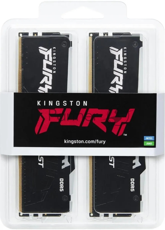 Оперативная память Kingston 32Gb DDR5 5200 (2*16Gb) DIMM PC41600, FURY Beast Black RGB EXPO CL36 (KF552C36BBEAK2-32) (retail)