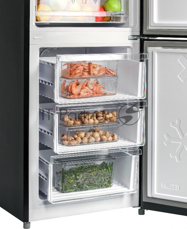 NORDFROST RFC 390D NFGB Холодильник черное матовое стекло