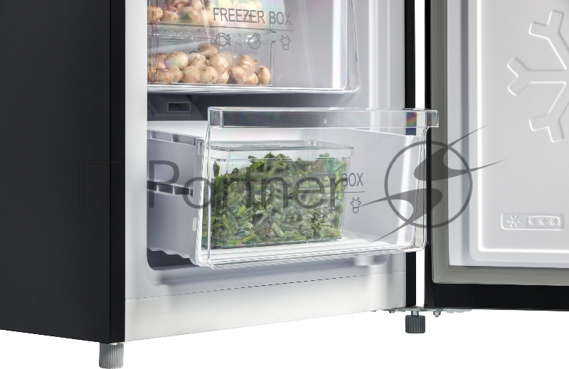 NORDFROST RFC 390D NFGB Холодильник черное матовое стекло