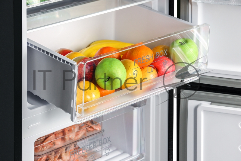 NORDFROST RFC 390D NFGB Холодильник черное матовое стекло