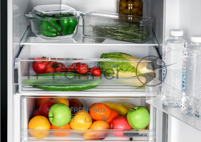 NORDFROST RFC 390D NFGB Холодильник черное матовое стекло