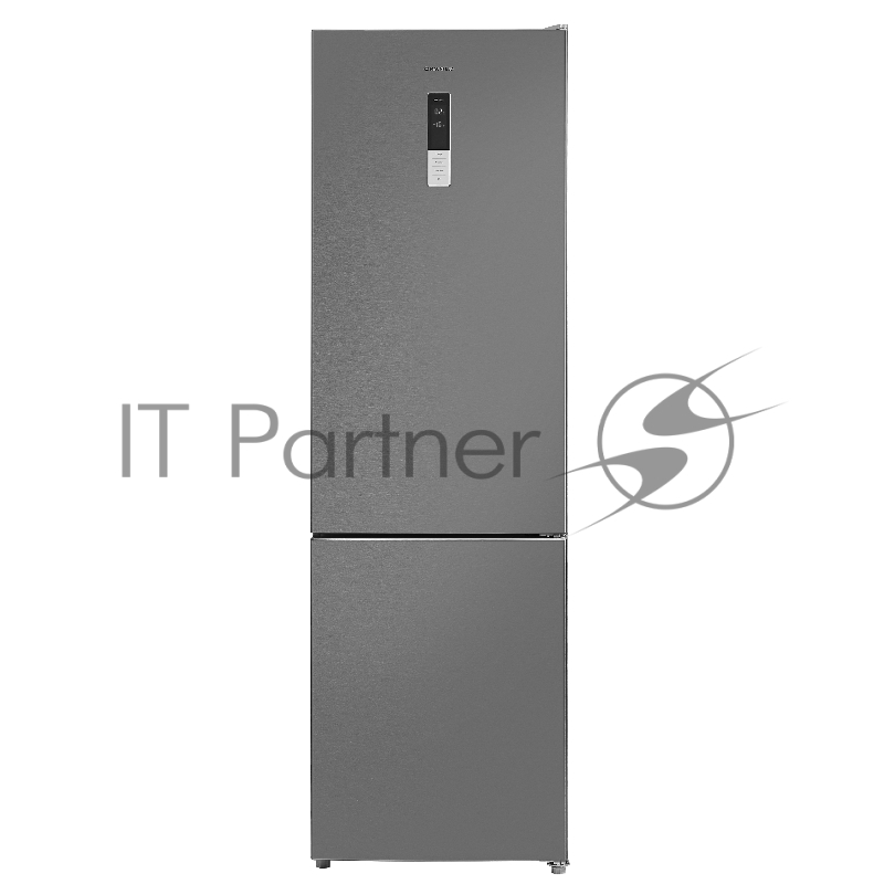 Холодильник MAUNFELD MFF200NFХ10 Inverter нержавеющая сталь двухкамерный 271/106л морозилка снизу