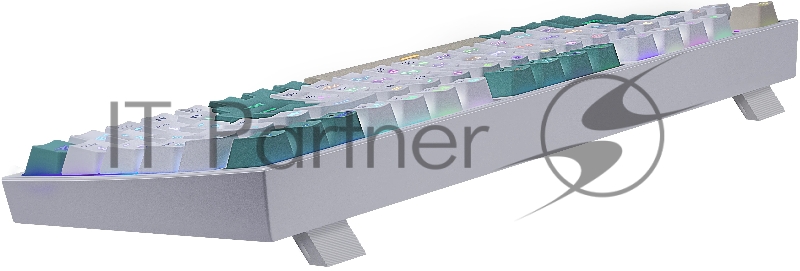 Игровая беспроводная клавиатура REDRAGON VEIGAR бело-голубая (USB, Bluetooth, 2.4G, Redragon white, 94 кл ., RGB подсветка, 1900 мА)