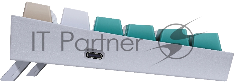 Игровая беспроводная клавиатура REDRAGON VEIGAR бело-голубая (USB, Bluetooth, 2.4G, Redragon white, 94 кл ., RGB подсветка, 1900 мА)