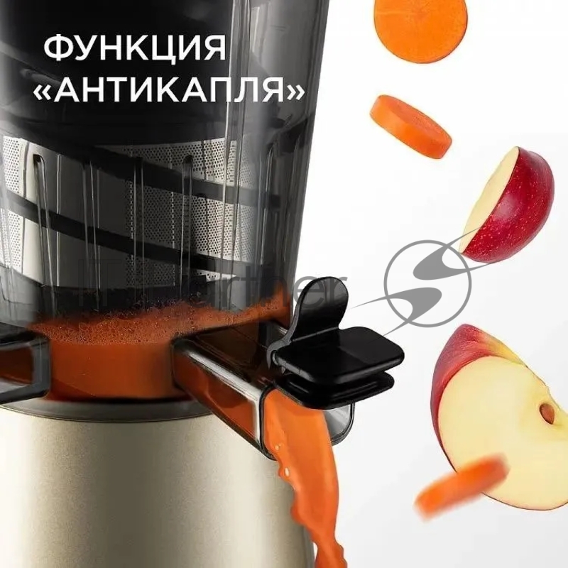 Соковыжималка шнековая Red Solution RJ-930S 400Вт рез.сок.:600мл. золотистый/черный