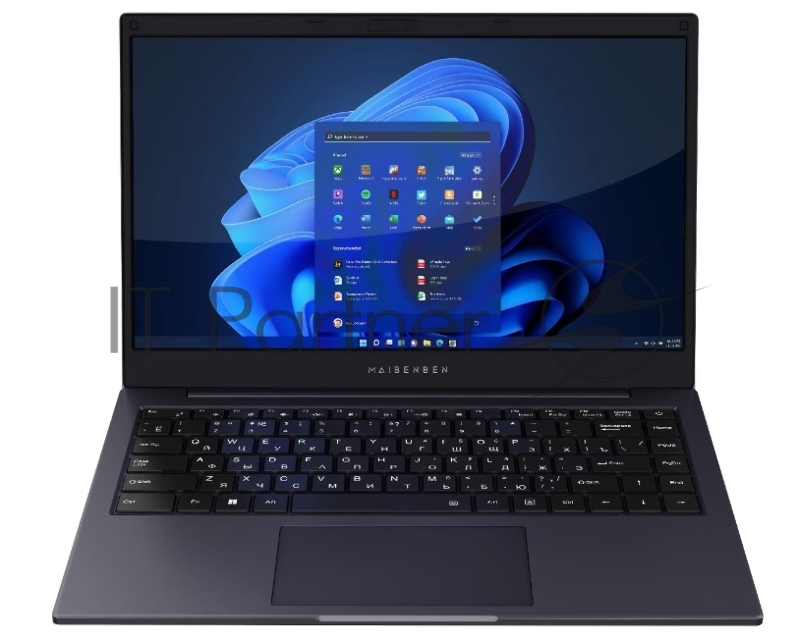 Ноутбук Maibenben Smart S14A-R545UM 14(1920x1080 (матовый) IPS)/AMD Ryzen 5 Pro 4650U /8Mb/512SSDGb/Int:UMA AMD Graphics/Cam/BT/WiFi/38WHr/war 1y/1.45kg/Dark Blue/Linux + Screen 60Hz, 250nits, 16:9