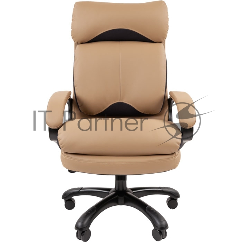 Кресло для руководителя Chairman 505 экопремиум бежевый (черный пластик)