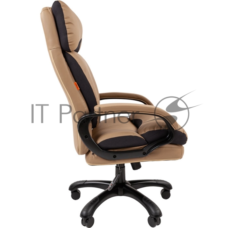 Кресло для руководителя Chairman 505 экопремиум бежевый (черный пластик)