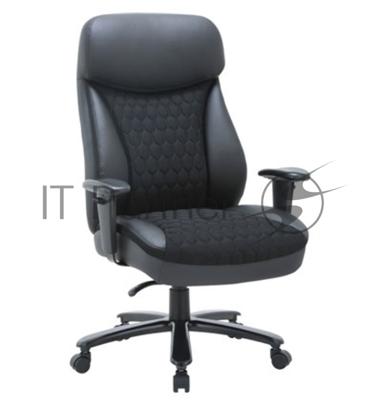Кресло для руководителя Chairman CH414 экокожа/ткань, черный