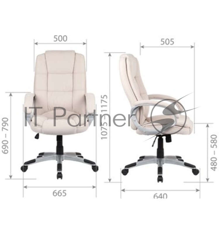 Кресло для руководителя Chairman CH667 серый