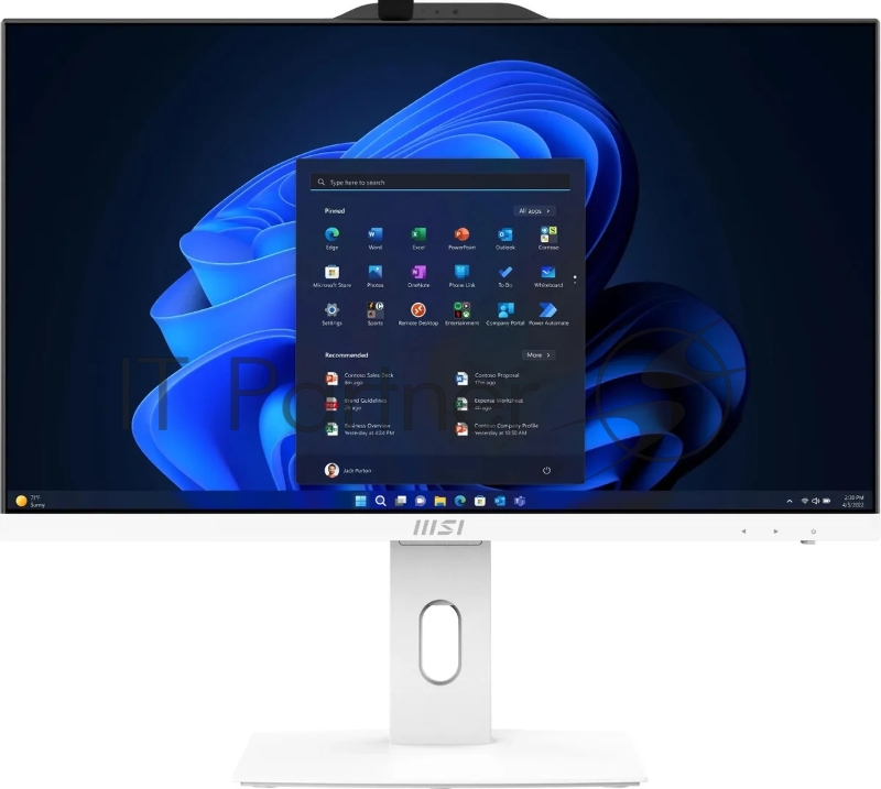 Моноблок MSI Pro AP242P 14M-687RU 23.8 Full HD i7 14700 (2.1) 16Gb SSD512Gb UHDG 770 Windows 11 Professional GbitEth WiFi BT 120W клавиатура мышь Cam белый 1920x1080