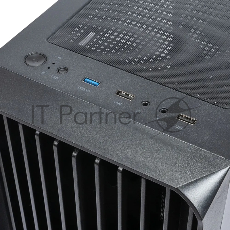 Корпус Minitower mATX Eurocase 00-01003411 M205 4ARGB черный без БП закаленное стекло USB 3.0