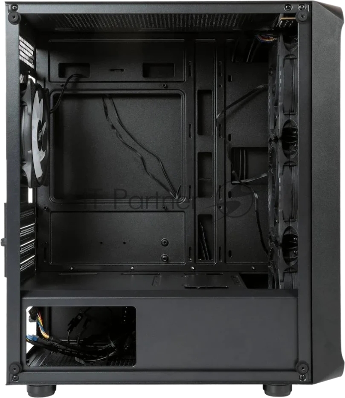 Корпус Minitower mATX Eurocase 00-01003411 M205 4ARGB черный без БП закаленное стекло USB 3.0