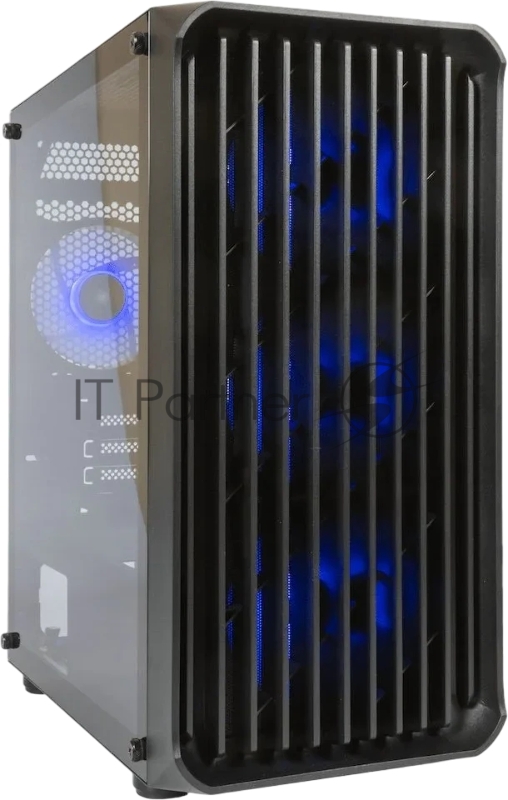 Корпус Minitower mATX Eurocase 00-01003411 M205 4ARGB черный без БП закаленное стекло USB 3.0