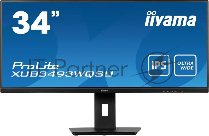 Монитор Iiyama 34 ProLite XUB3493WQSU-B5 черный IPS LED 21:9 HDMI M/M матовая HAS Piv 400cd 178гр/178гр 3440x1440 75Hz FreeSync DP UW USB 9.4кг