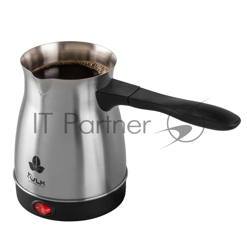 Кофеварка-турка VLK Venice 6004 электрическая, цвет стальной/черный, мощность 600 Вт, объем 0,4 л, корпус н.сталь, 36 шт/уп.