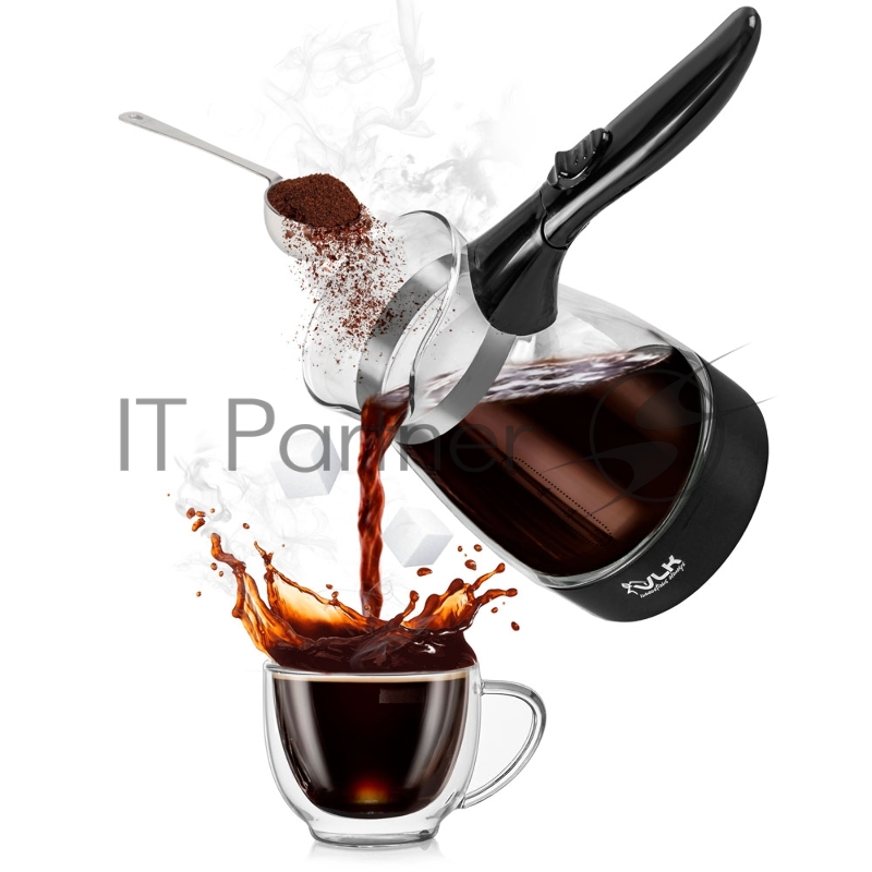 Кофеварка-турка электрическая VLK Venice 6006, цвет черный, мощность 800 Вт, объем 0,5 л, корпус стекло, 24 шт/уп.