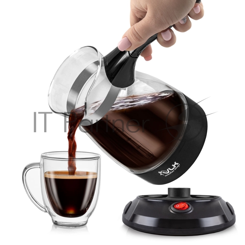 Кофеварка-турка электрическая VLK Venice 6006, цвет черный, мощность 800 Вт, объем 0,5 л, корпус стекло, 24 шт/уп.