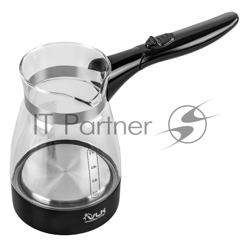 Кофеварка-турка электрическая VLK Venice 6006, цвет черный, мощность 800 Вт, объем 0,5 л, корпус стекло, 24 шт/уп.