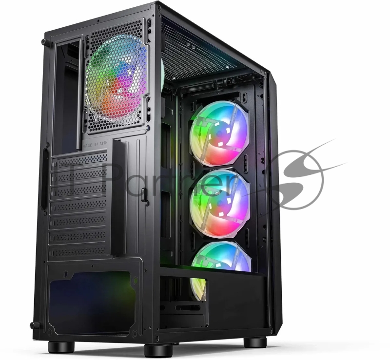 Корпус Accord 3338 черный без БП ATX 1xUSB2.0 1xUSB3.0 1xUSB3.1 audio bott PSU