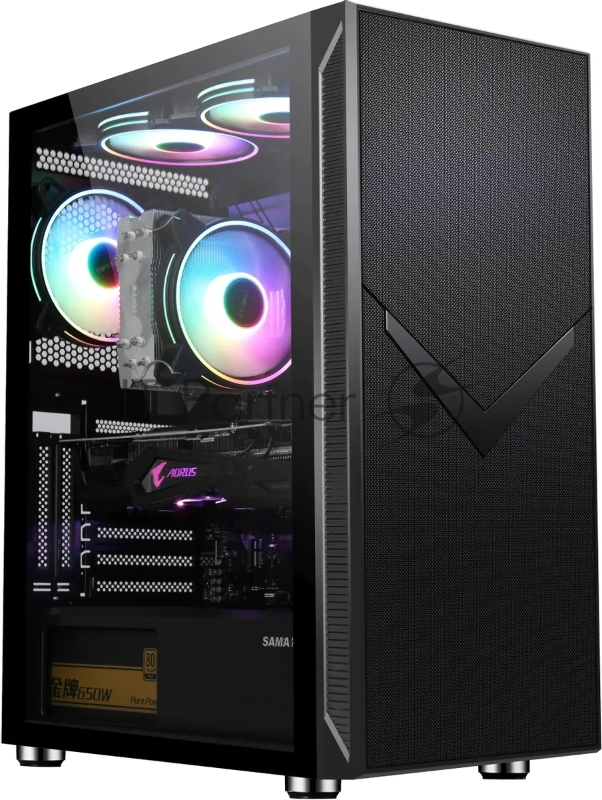 Корпус Accord 3501 черный без БП ATX 2xUSB2.0 1xUSB3.0 1xUSB3.1 audio bott PSU