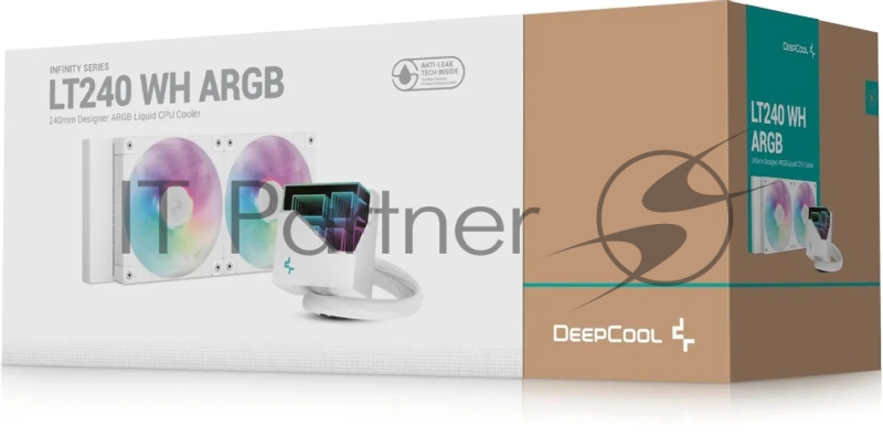 Система водяного охлаждения Deepcool LT240 ARGB Soc-AM5/AM4/1151/1200/1700 белый 4-pin 38.71dB Al 1504gr Ret (R-LT240-WHAMNC-G-1)