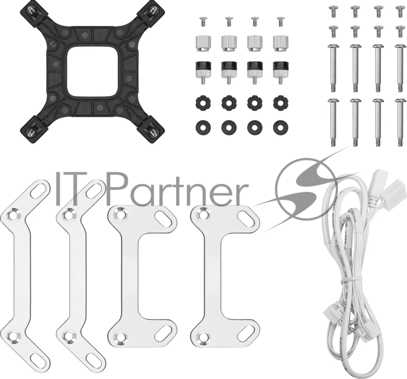 Система водяного охлаждения Deepcool LT240 ARGB Soc-AM5/AM4/1151/1200/1700 белый 4-pin 38.71dB Al 1504gr Ret (R-LT240-WHAMNC-G-1)