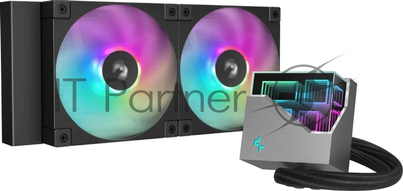 Система водяного охлаждения Deepcool LT240 ARGB Soc-AM5/AM4/1151/1200/1700 черный 4-pin 38.71dB Al 1504gr Ret (R-LT240-BKAMNC-G-1)
