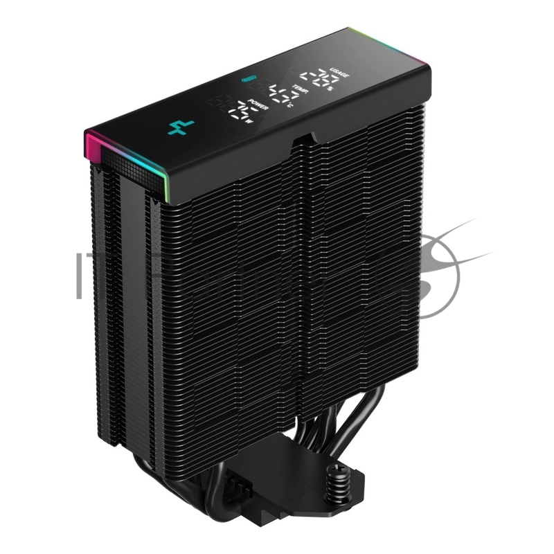 Устройство охлаждения(кулер) Deepcool AK400 Digital Pro ARGB Soc-AM5/AM4/1151/1200/1700 черный 4-pin 25dB Al+Cu LCD 220W 695gr Ret (R-AK400-BKAPMN-G)