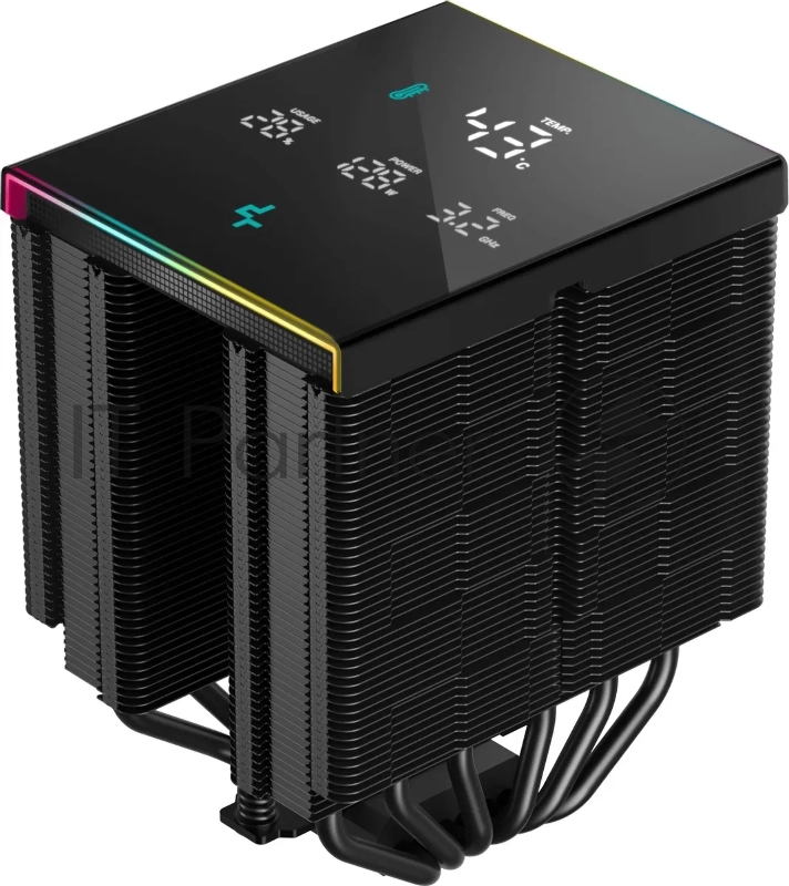 Устройство охлаждения(кулер) Deepcool AK620 Digital Pro ARGB Soc-AM5/AM4/1151/1200/2066/1700 черный 4-pin 25dB Al+Cu LCD 260W 1491gr Ret (R-AK620-BKAPMN-G)