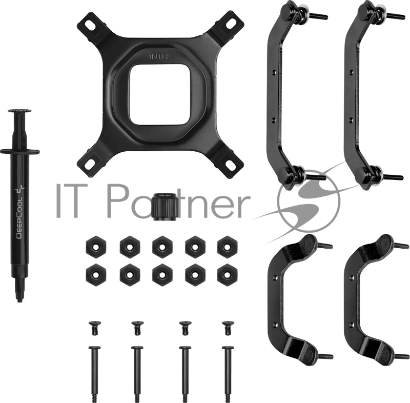 Устройство охлаждения(кулер) Deepcool AN400 Soc-AM5/AM4/1151/1200/1700 черный 4-pin 23.2dB Al+Cu 431.4gr Ret (R-AN400-BKWNMN-G)