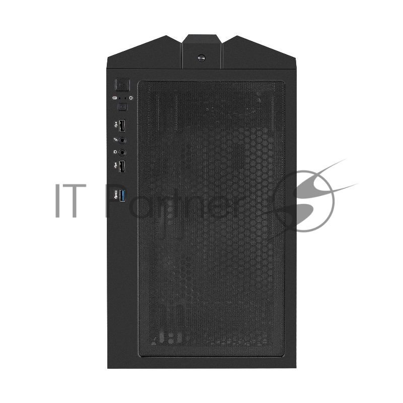 Корпус Miditower ExeGate EVO-9205 (ATX, без БП, с окном, 1*USB+1*USB3.0, аудио, 3 вент. 12см с RGB подсветкой)
