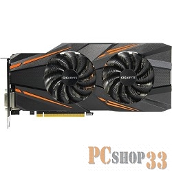 Видеокарта GIGABYTE GV-N1070WF2OC-8GD 8ГБ (GeForce GTX 1070, DDR5, DVI, HDMI, 3xDP) (PCI-E)