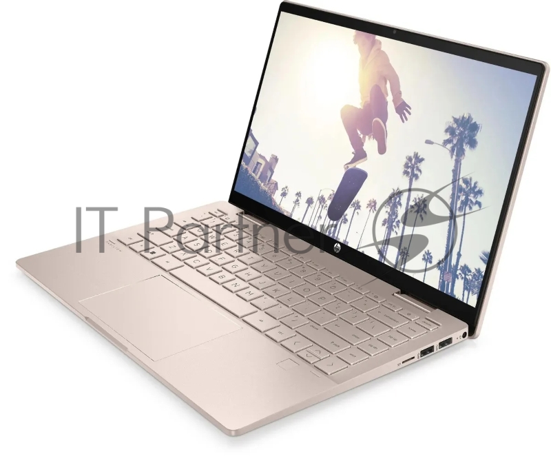 Ноутбук HP Pavilion x360 14-ek2003ci Core 5 120U 16Gb SSD512Gb Intel Graphics 14 IPS Touch FHD (1920x1080) Free DOS pink WiFi BT Cam (A1AA0EA)