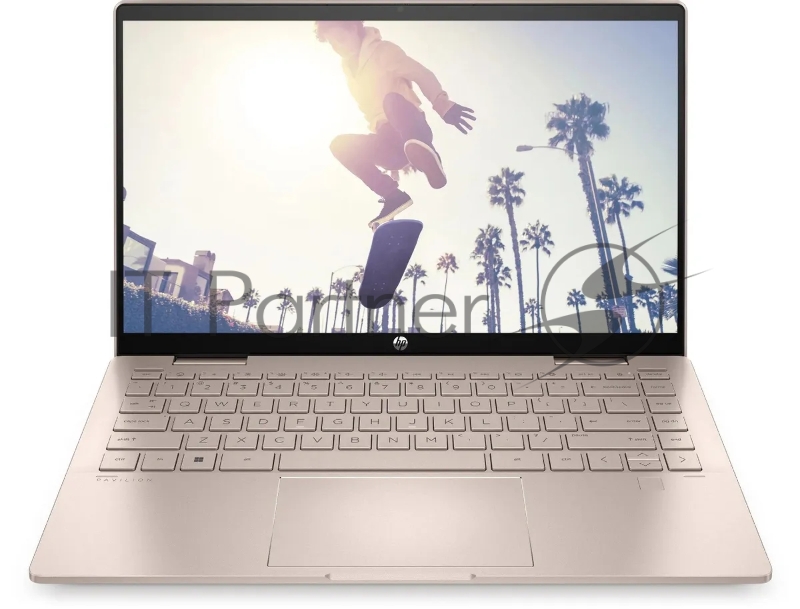 Ноутбук HP Pavilion x360 14-ek2003ci Core 5 120U 16Gb SSD512Gb Intel Graphics 14 IPS Touch FHD (1920x1080) Free DOS pink WiFi BT Cam (A1AA0EA)