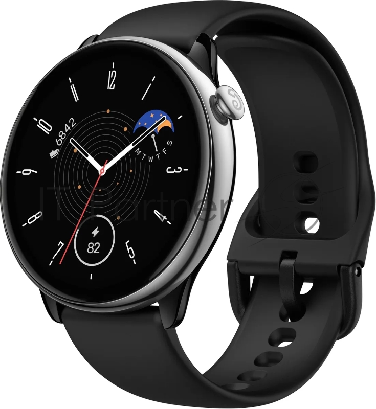 Смарт-часы Amazfit GTR Mini A2174 42.83мм 1.28 AMOLED корп.черный рем.черный разм.брасл.:150-200мм (1746166)
