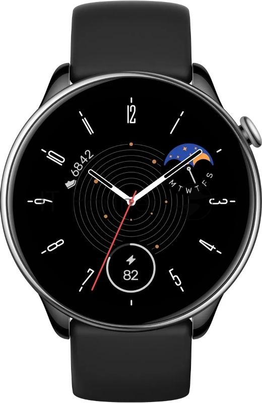 Смарт-часы Amazfit GTR Mini A2174 42.83мм 1.28 AMOLED корп.черный рем.черный разм.брасл.:150-200мм (1746166)