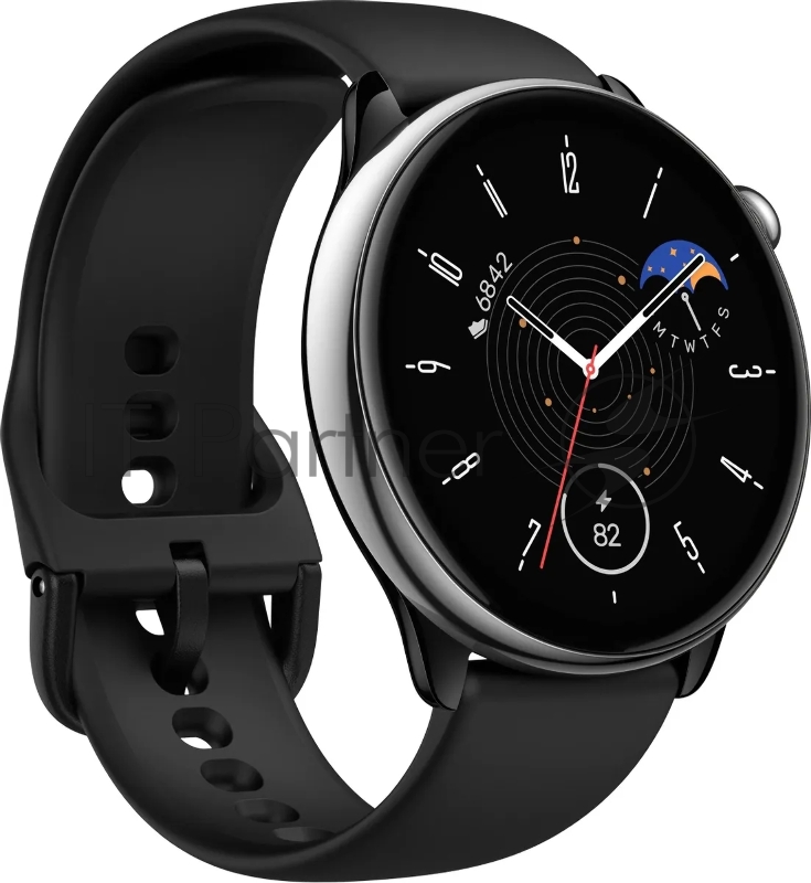 Смарт-часы Amazfit GTR Mini A2174 42.83мм 1.28 AMOLED корп.черный рем.черный разм.брасл.:150-200мм (1746166)