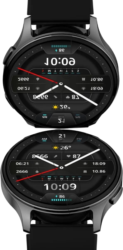 Смарт-часы Amazfit Pop 3R A2319 1.43 AMOLED корп.черный рем.черный (1746284)